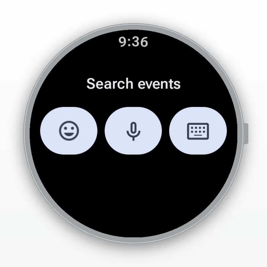 Event search on the watch in the Pro tier